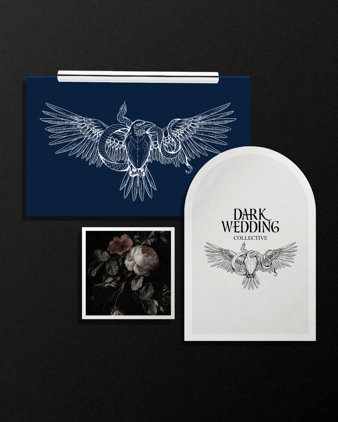 Gothic Wedding Collective branding NC Create visual identity